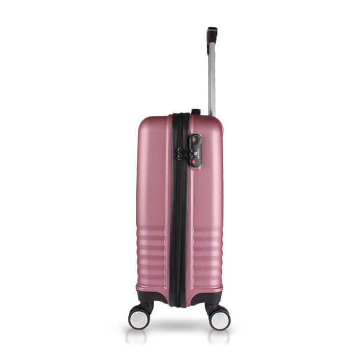 Zoozie Bags 8517 Maleta de Cabina Oro Rosa ABS Ruedas 360 Cierre Codificado 58x36x22cm